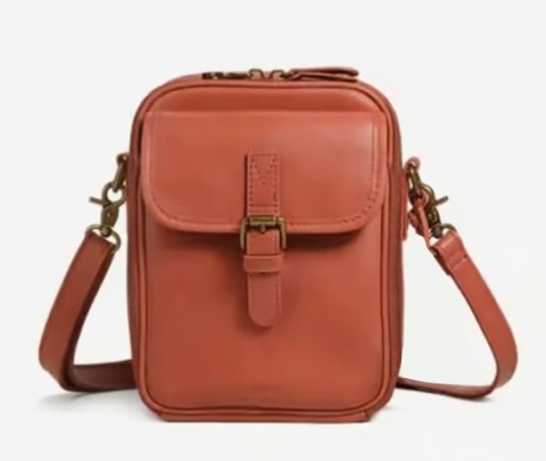 🔥Crossbody Leather Bag - Brown