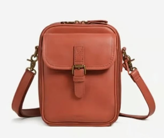 🔥Crossbody Leather Bag - Brown