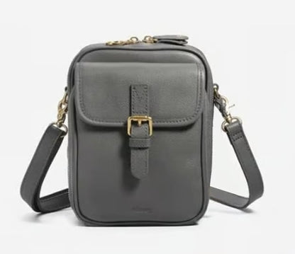 🔥Crossbody Leather Bag - Grey (New Colors)