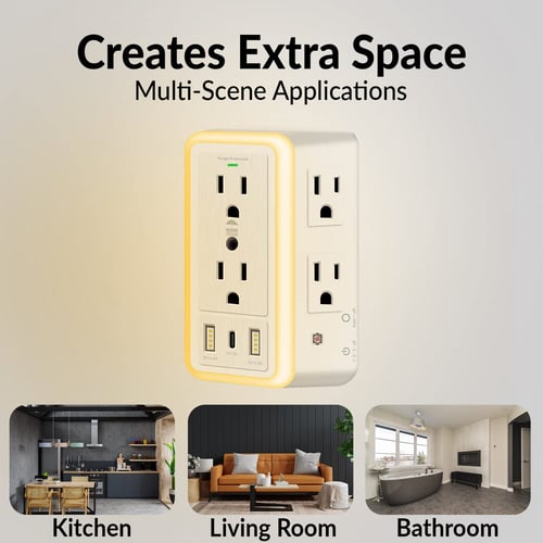 ✨ Multi Plug Outlet Surge Protector