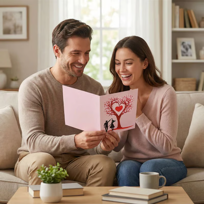 💌 3D Pop-Up Anniversary Card - Romantic Love Tree & Hearts Design💌
