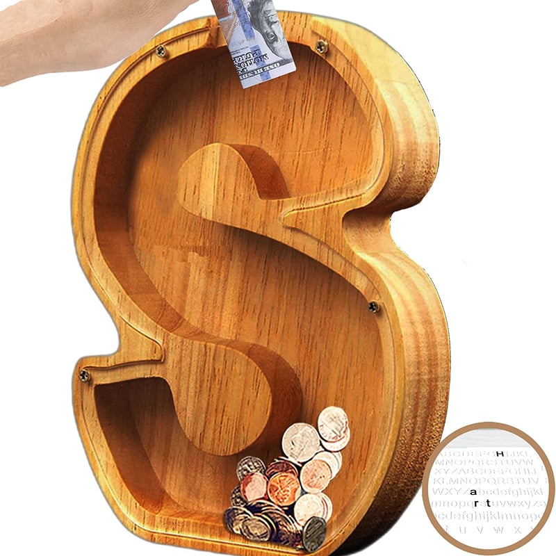Piggy Bank-Wood Gift For Kids-Customizable name