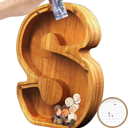 Piggy Bank-Wood Gift For Kids-Customizable name