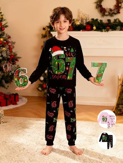 🎄2025 Christmas Sale🎅The Viral 67 Christmas Kids Pajama Set