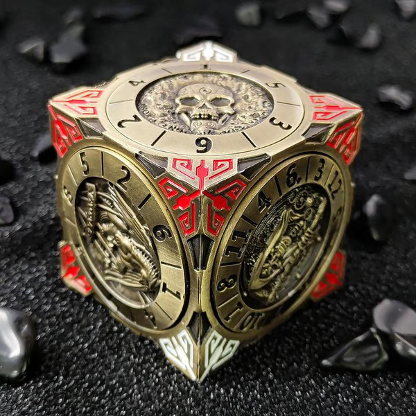 🏆Flash Sale⚡ 50K+ SOLD! Almost Gone-💥2026 New DND Fidget Spinner DICE: 7-in-1 Metal DND Dice Cube – 6-Sided Rotating Polyhedral Dice, Tabletop RPG Accessory for DMs and Player，Best gifts