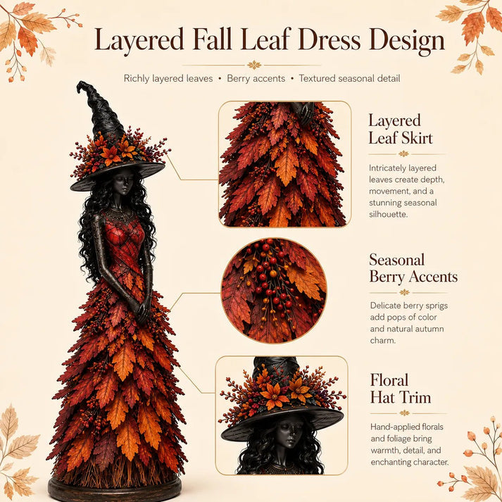 🔥LAST DAY 50% OFF - 🧙‍♀️Enchanted Autumn Witch Figurine(📦Buy 4 Free Shipping)