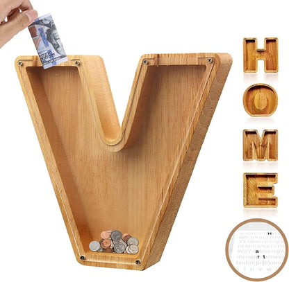 Piggy Bank-Wood Gift For Kids-Customizable name