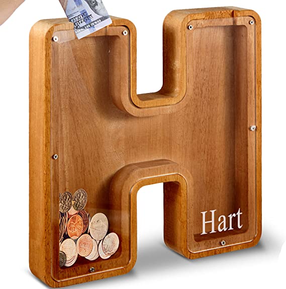 Piggy Bank-Wood Gift For Kids-Customizable name