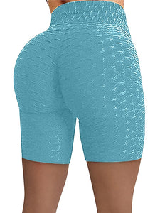 Women's Shorts Green Blue Purple High Waist Casual / Sporty Athleisure Weekend Yoga Stretchy Short Comfort Plain S M L XL XXL / Skinny
