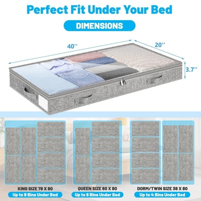🛏️ Under Bed Storage Drawer 🔥