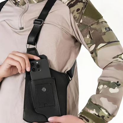 🔫 Unisex Premium Leather Shoulder Bag - Adjustable Underarm Strap