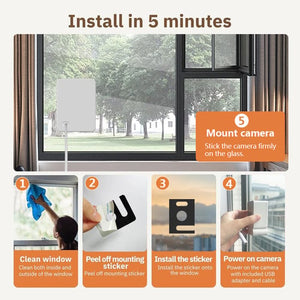 🔥🔥3MP 2K Window Camera,2.4GHz & 5GHz WiFi Indoor Cameras for Home Security with ChromaMax Al Color Night Vision
