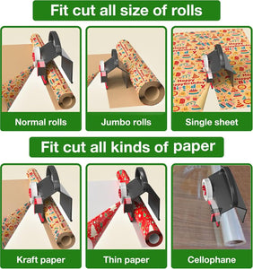 Wrapping Paper Cutter & Tape Dispenser Dual Use