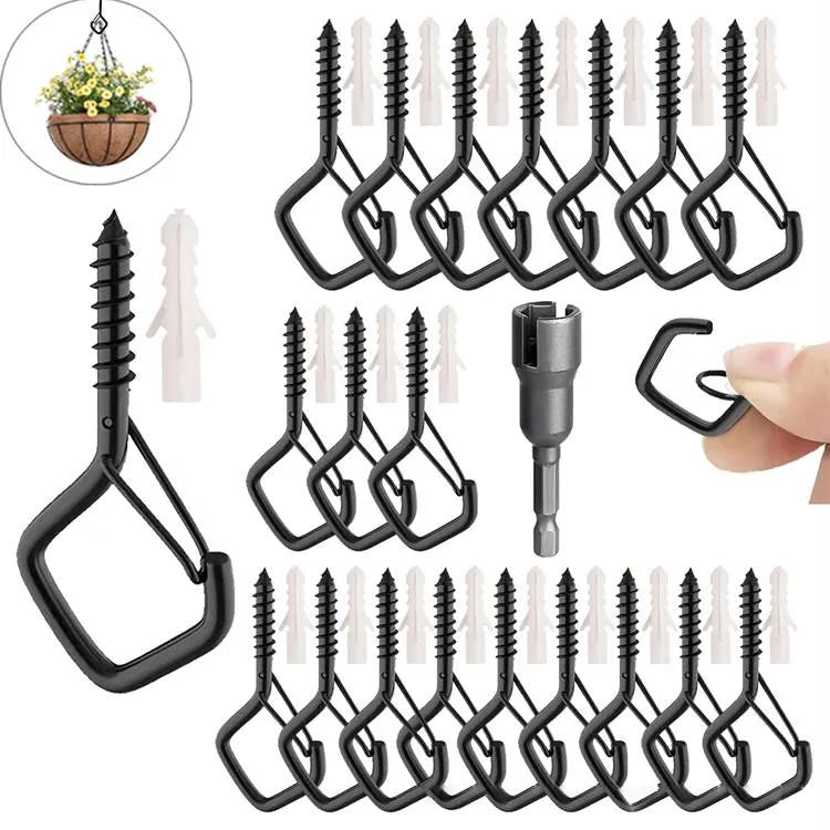 20PCS Windproof & Rust-Resistant🔧Safety Screw Durable Metal Ceiling Hook - Image 1