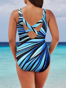 Women's Swimwear One Piece Monokini Bathing Suits Plus Size Swimsuit Tummy Control High Waist for Big Busts Rainbow Black Purple Brown Strap Bathing Suits Sports High-Waisted / New / Padded Bras
