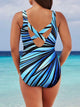 Women's Swimwear One Piece Monokini Bathing Suits Plus Size Swimsuit Tummy Control High Waist for Big Busts Rainbow Black Purple Brown Strap Bathing Suits Sports High-Waisted / New / Padded Bras