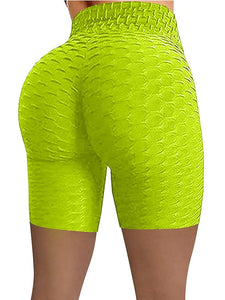 Women's Shorts Green Blue Purple High Waist Casual / Sporty Athleisure Weekend Yoga Stretchy Short Comfort Plain S M L XL XXL / Skinny
