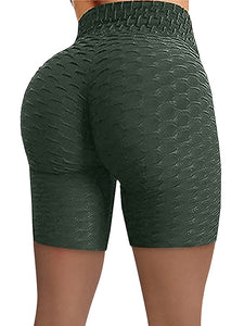 Women's Shorts Green Blue Purple High Waist Casual / Sporty Athleisure Weekend Yoga Stretchy Short Comfort Plain S M L XL XXL / Skinny