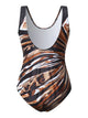 Women's Swimwear One Piece Monokini Bathing Suits Plus Size Swimsuit Tummy Control High Waist for Big Busts Rainbow Black Purple Brown Strap Bathing Suits Sports High-Waisted / New / Padded Bras
