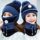 3PCS Womens Winter Scarf Set