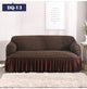 Solid Color Elastic Sofa Cover with Skirt