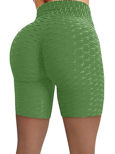 Women's Shorts Green Blue Purple High Waist Casual / Sporty Athleisure Weekend Yoga Stretchy Short Comfort Plain S M L XL XXL / Skinny