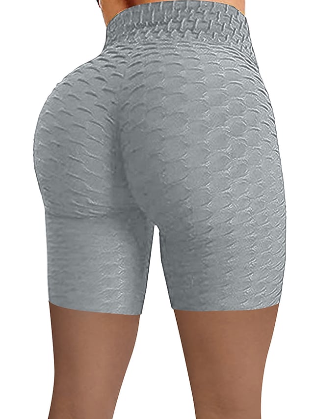 Women's Shorts Green Blue Purple High Waist Casual / Sporty Athleisure Weekend Yoga Stretchy Short Comfort Plain S M L XL XXL / Skinny