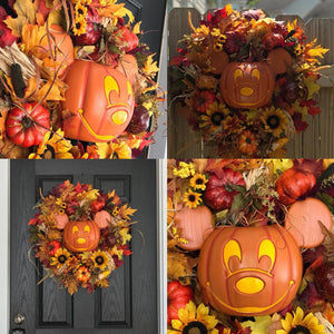 Nightmare Before Christmas Mickey Mouse Pumpkin Wreath