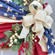 Patriotic Floral Grapevine Wreath (Made in USA)