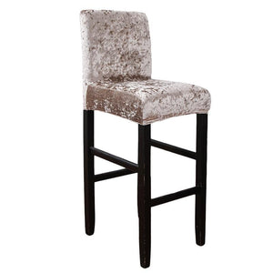 Velvet Square Bar Stools Chair Cover