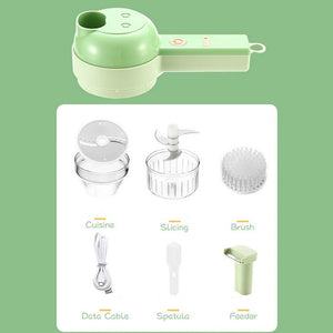 🎁Hot Sale-4 in 1 Electric Vegetable Chopper Cutter Slicer