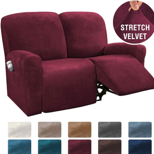 Stretchable Velvet Recliner Slipcover