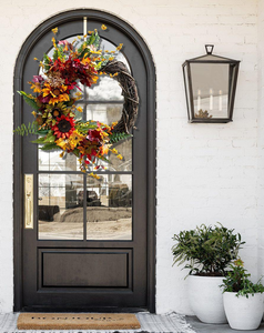 Autumn fall wreath with sunflowers-Showstopper!