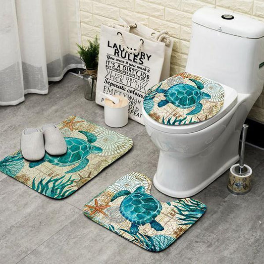 Sea Life Bathroom Mat (3-Piece)