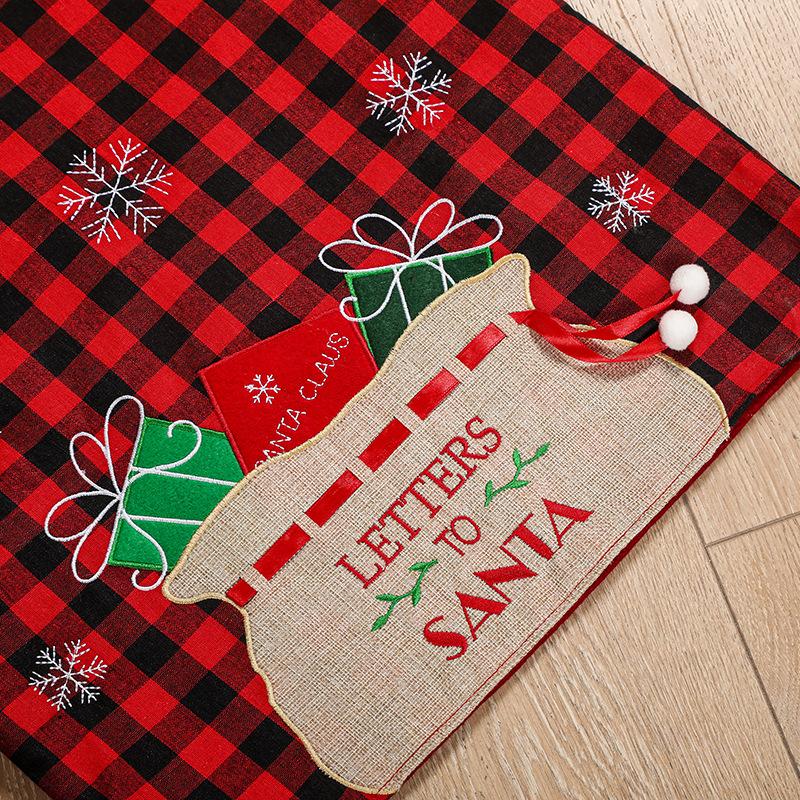 Christmas Plaid Fabric Chair Cover
