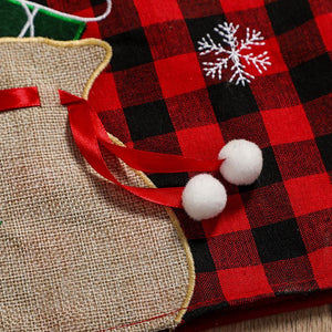 Christmas Plaid Fabric Chair Cover