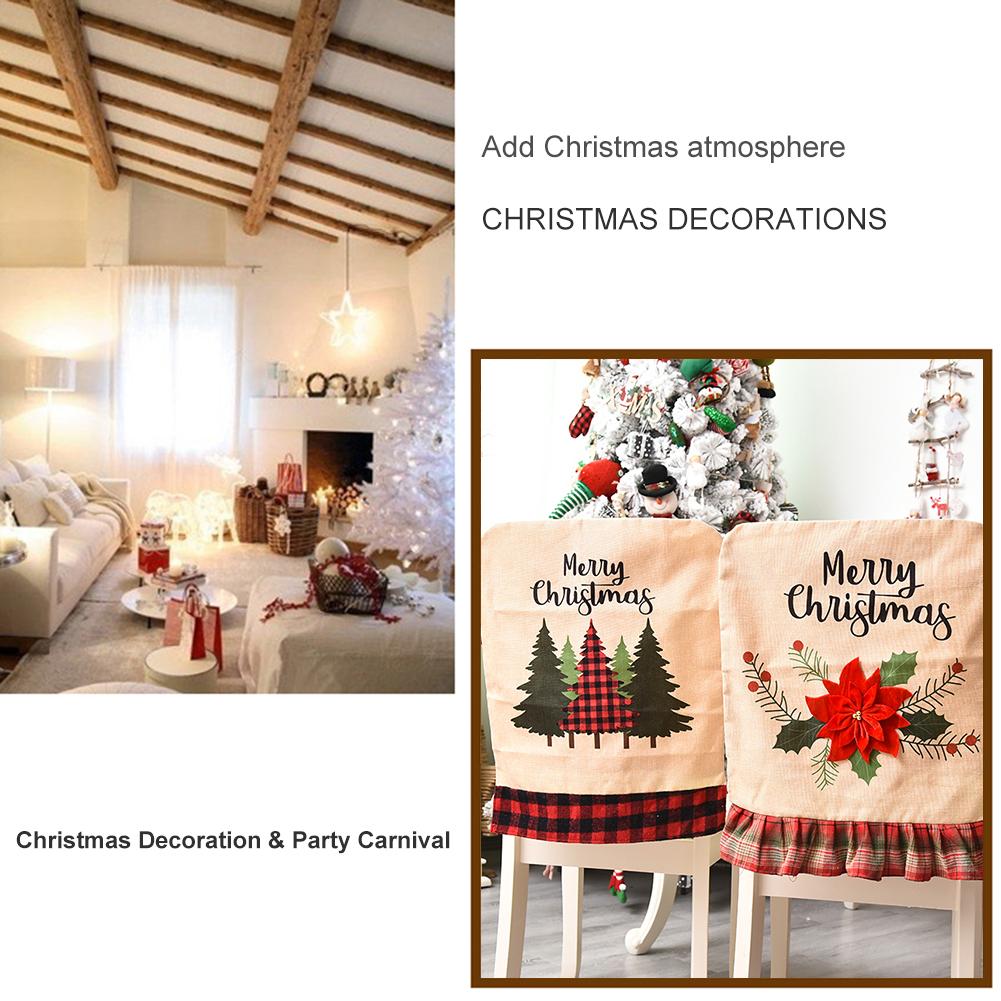 Removable Washable Dining Room Chair Protector Slipcovers Christmas
