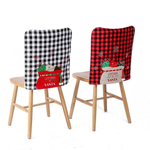 Christmas Plaid Fabric Chair Cover