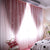 Princess Double Layer Blockout Curtain with Hollow out Stars
