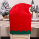 Christmas Chair Back Covers Elf Design Santa Hat