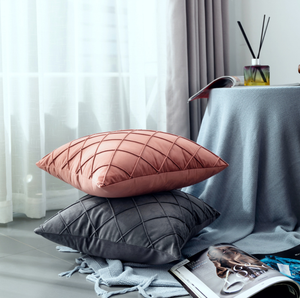 Velvet Plaid Pillow Covers