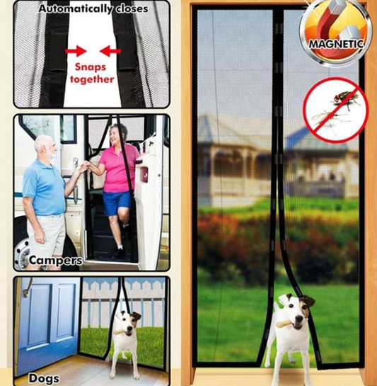 MAGIC MAGNETIC MESH SCREEN DOOR