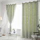 Princess Double Layer Blockout Curtain with Hollow out Stars