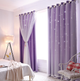 Princess Double Layer Blockout Curtain with Hollow out Stars