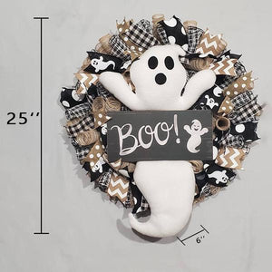 (Farmhouse Ghost Wreath)Halloween wreath, Halloween decor